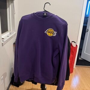 NBA Lakers Purple Crewneck Sweater
